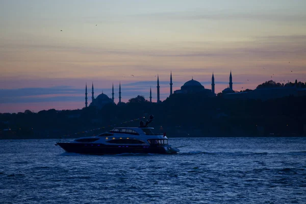 Mesquita Azul Hagia Sophia Palácio Topkapi Lugares Populares Istambul — Fotografia de Stock