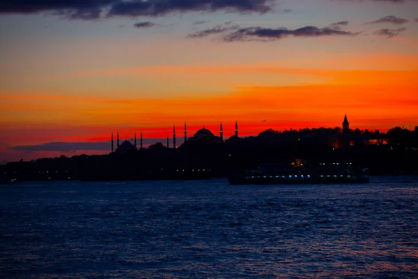 Blue Mosque Hagia Sophia Topkapi Palace Popular Places Istanbul — Stockfoto