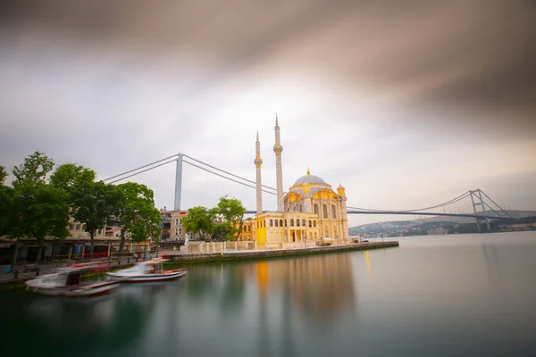 Istanbul Image Ortakoy Mosque Bosphorus Bridge Istanbul Beautiful Sunrise — Photo