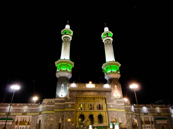 Kaaba Holy Place Muslims Zamzam Tower Minarets — стоковое фото