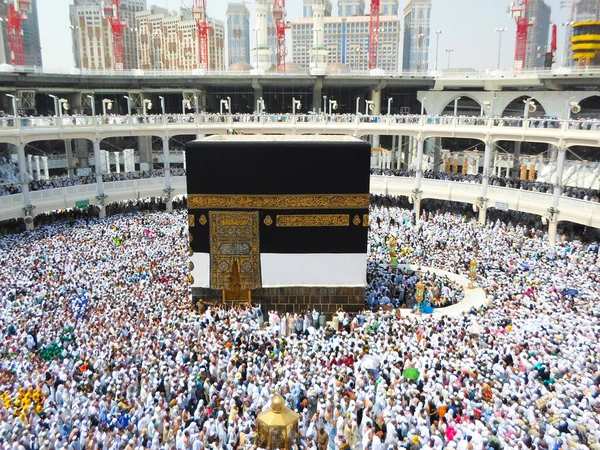 Mecca Saudi Arabia Muslim People Praying Together Holy Place — Foto de Stock