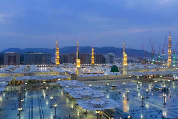 Мечеть Пророка Мухаммеда Аль Масджид Набаві Умра Хайдж Подорож Святих — стокове фото