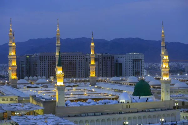 Profeta Mohammed Mesquita Masjid Nabawi Umra Hajj Viagem Terras Sagradas — Fotografia de Stock