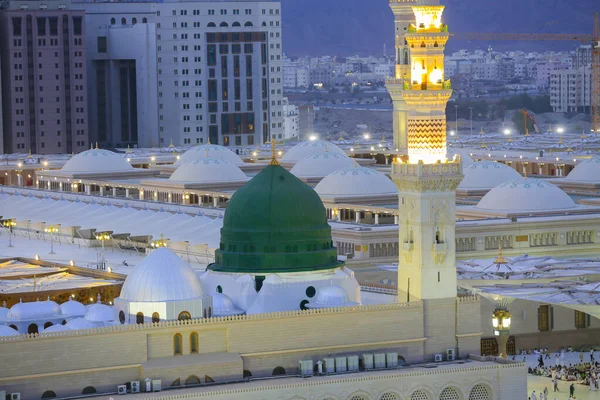 Prophet Mohammed Mosque Masjid Nabawi Umra Hajj Journey Muslim Holy — Stockfoto