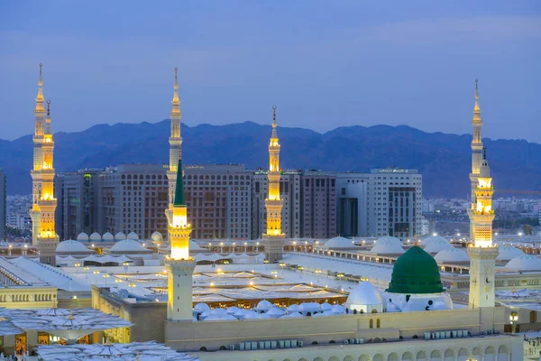 Profeet Mohammed Moskee Masjid Nabawi Umra Hajj Reis Door Heilige — Stockfoto