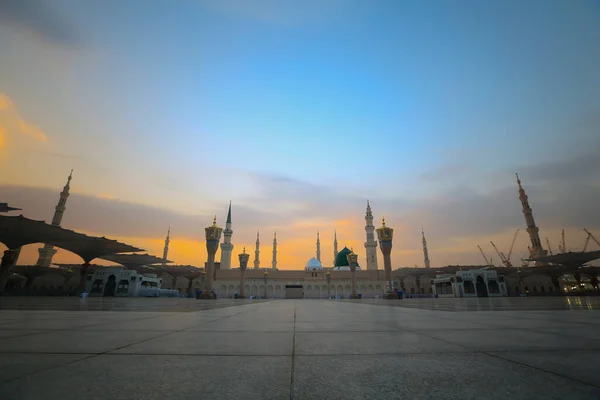 Profeta Mohammed Mesquita Masjid Nabawi Umra Hajj Viagem Terras Sagradas — Fotografia de Stock