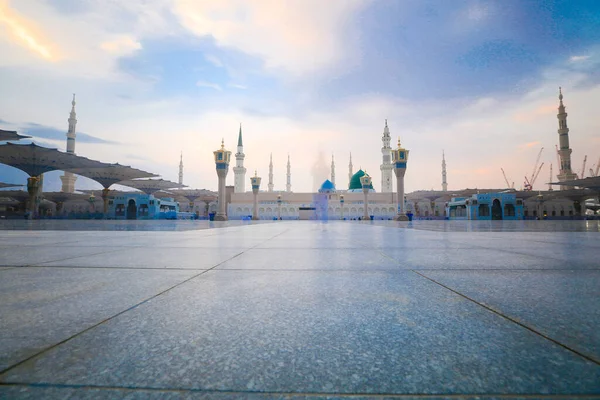 Atmospere Masjid Nabawi Haram Mosque Established Islamic Prophet Muhammad Situated — Fotografia de Stock