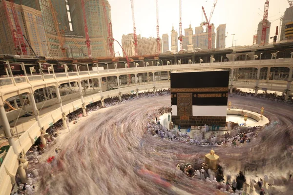 Crowd People Making Tawaf Holy Kaaba Makkah Umra Hajj View — ストック写真