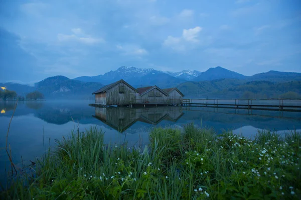 Hermoso Kochelsee Lago Kochel Baviera Colores Otoño Los Alpes Bávaros — Foto de Stock