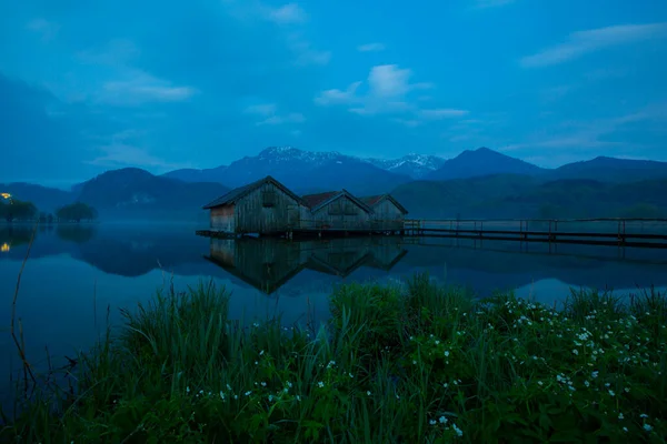 Belos Kochelsee Lago Kochel Baviera Cores Outono Nos Alpes Baviera — Fotografia de Stock