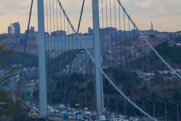 Городское Движение Босфорский Мост — стоковое фото
