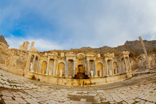 Antoninler Fountain Una Fuente Histórica Situada Antigua Ciudad Sagalassos Distrito — Foto de Stock