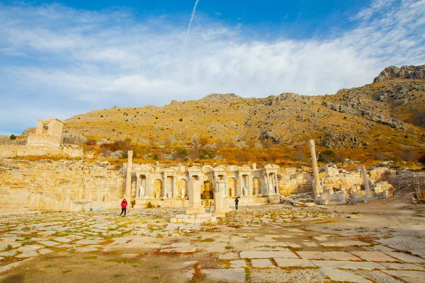 Antoninler Çeşmesi Burdur Alasun Ilçesine Bağlı Sagalassos Antik Kentinde Bulunan — Stok fotoğraf