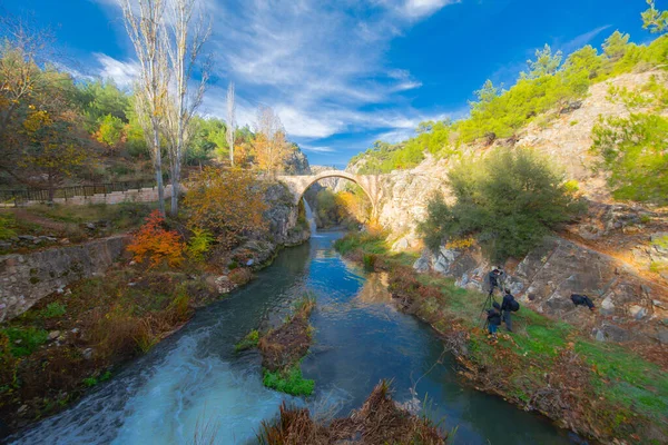 Clandras Bridge Clandras Waterfall Historical Bridge Phrygian Period District Karahall — Stock Photo, Image