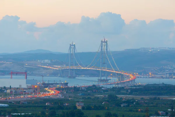 Osman Gazi Brücke Izmit Bay Brücke Izmit Kocaeli Türkei — Stockfoto