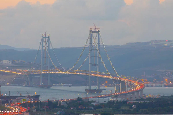 Osman Gazi Bridge Izmit Bay Bridge Izmit Kocaeli Turkey — Stock Photo, Image