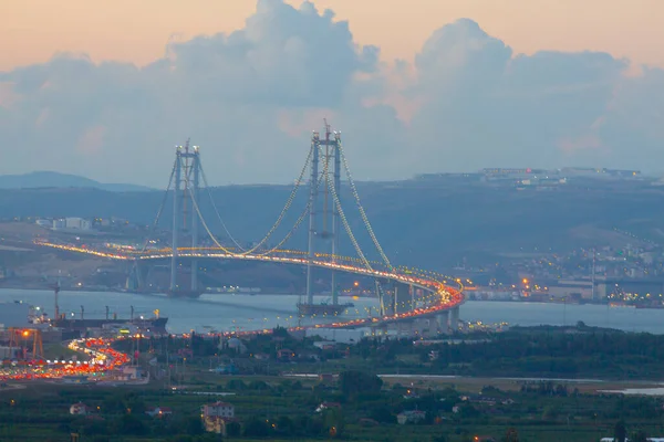 Osman Gazi Brücke Izmit Bay Brücke Izmit Kocaeli Türkei — Stockfoto