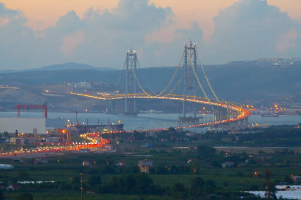 Osman Gazi Brücke Izmit Bay Brücke Izmit Kocaeli Türkei — Stockfoto