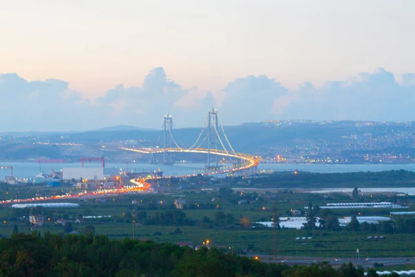 Osman Gazi Brücke Izmit Bay Brücke Izmit Kocaeli Türkei — Stockfoto