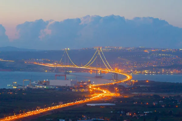 Osman Gazi Bridge Izmit Bay Bridge Izmit Kocaeli Turkije — Stockfoto