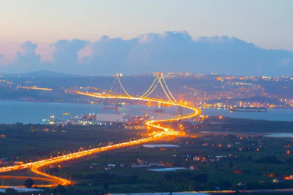 Osman Gazi Híd Izmit Bay Bridge Izmit Kocaeli Törökország — Stock Fotó