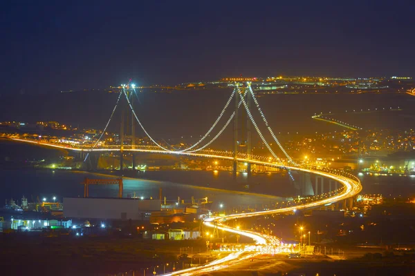 Γέφυρα Osman Gazi Γέφυρα Izmit Bay Ιζμίτ Κοκαέλι Τουρκία — Φωτογραφία Αρχείου