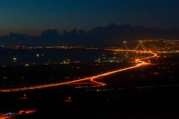 Γέφυρα Osman Gazi Γέφυρα Izmit Bay Ιζμίτ Κοκαέλι Τουρκία — Φωτογραφία Αρχείου