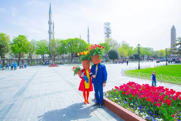Площа Султанахмет Фестиваль Тюльпан — стокове фото