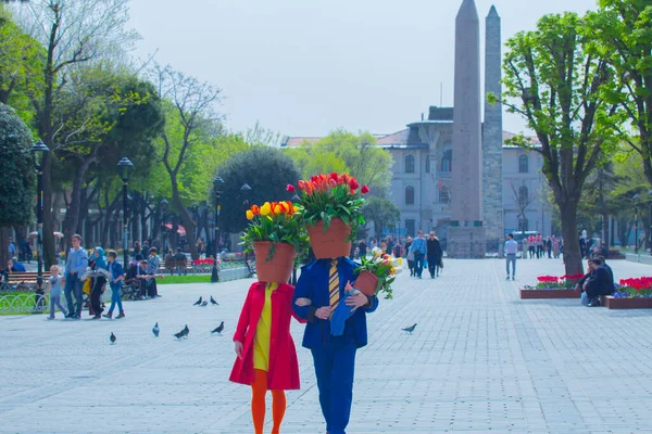 Sultanahmet Square Tulip Festival — Stockfoto