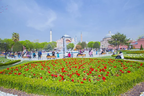 Sultanahmet Tér Tulipán Fesztivál — Stock Fotó