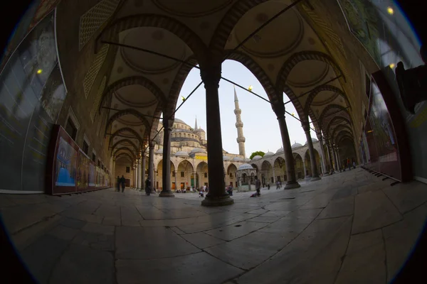 İstanbul 'daki Mavi Cami' nin içi. Türkiye