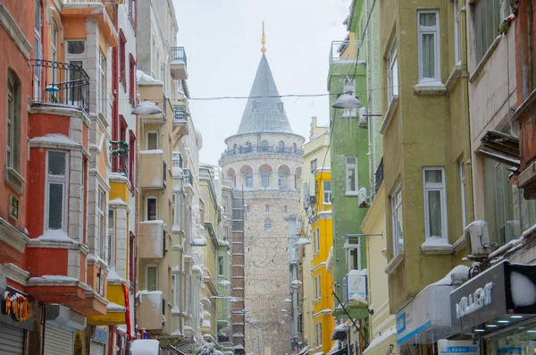 Стамбульське Місто Найкрасивіші Зимові Краєвиди — стокове фото