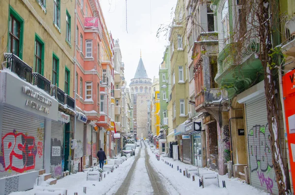 イスタンブール市で最も美しい冬の風景 — ストック写真