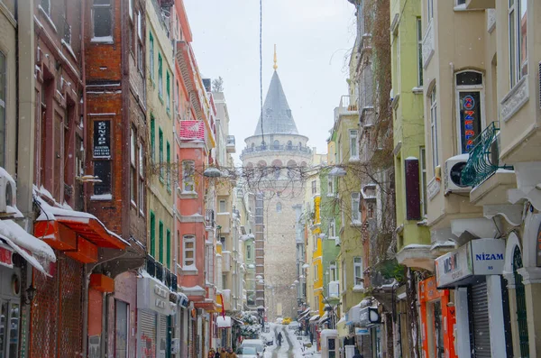 Isztambul Város Legszebb Téli Tájak — Stock Fotó