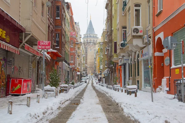 Isztambul Város Legszebb Téli Tájak — Stock Fotó