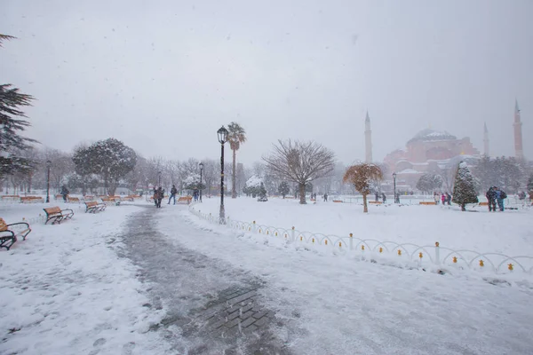 Istanbul Stad Den Vackraste Vinter Landskap — Stockfoto