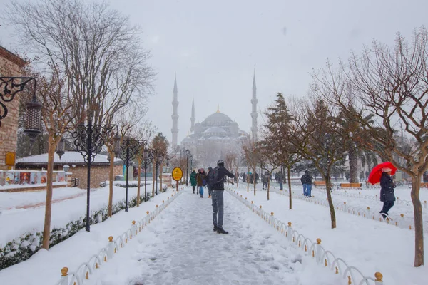 Istanbul Stad Den Vackraste Vinter Landskap — Stockfoto