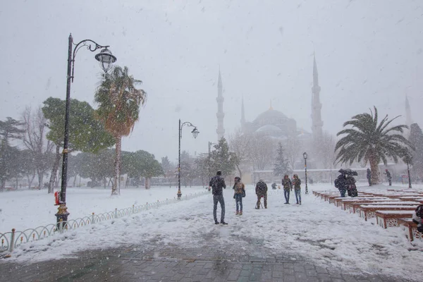 Istanbul Město Nejkrásnější Zimní Krajiny — Stock fotografie