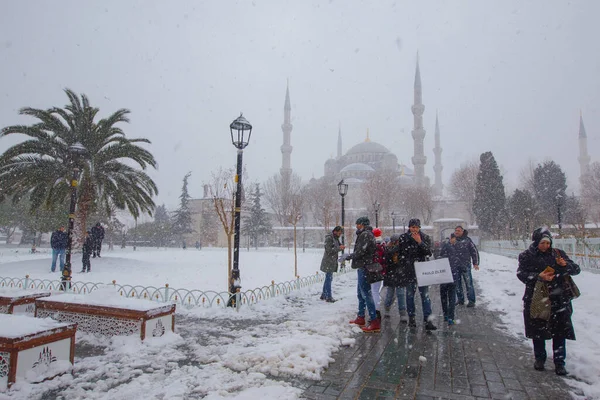 Istanbul Stad Den Vackraste Vinter Landskap — Stockfoto