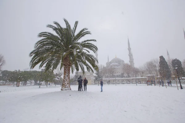 Istanbul Stad Den Vackraste Vinter Landskap — Stockfoto