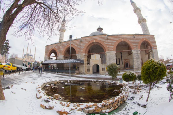 Den Gamla Moskén Turkiska Eski Camii Början 1400 Talet Ottomansk — Stockfoto