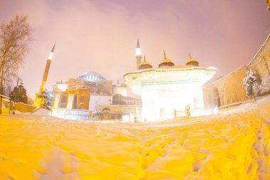 Sultanahmet Meydanı kış görüntüleri