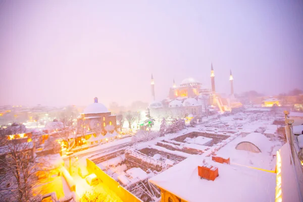 Zimní Snímky Sultanahmet Square — Stock fotografie