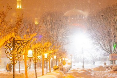 Sultanahmet Meydanı kış görüntüleri