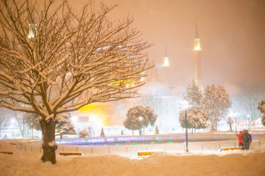 Sultanahmet Meydanı kış görüntüleri