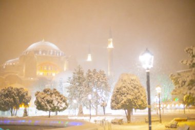 Sultanahmet Meydanı kış görüntüleri