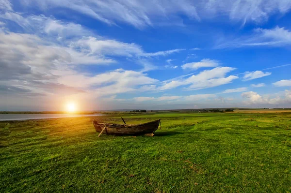 Bateau Pêche Dans Village Golyazi Turquie — Photo