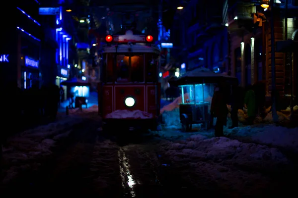 Tunel Στάση Τραμ Και Taksim Tunel Τραμ Στην Κωνσταντινούπολη — Φωτογραφία Αρχείου