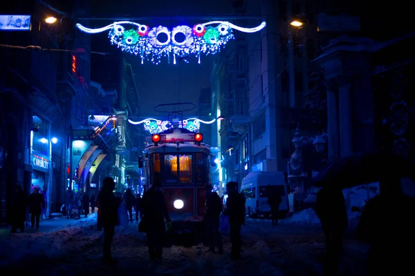 Tunel Στάση Τραμ Και Taksim Tunel Τραμ Στην Κωνσταντινούπολη — Φωτογραφία Αρχείου