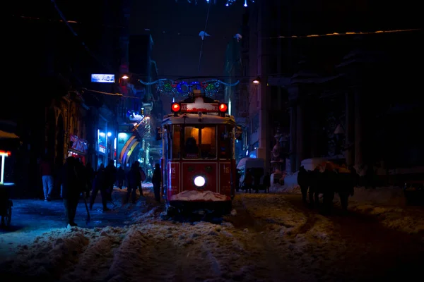 Tunel Στάση Τραμ Και Taksim Tunel Τραμ Στην Κωνσταντινούπολη — Φωτογραφία Αρχείου